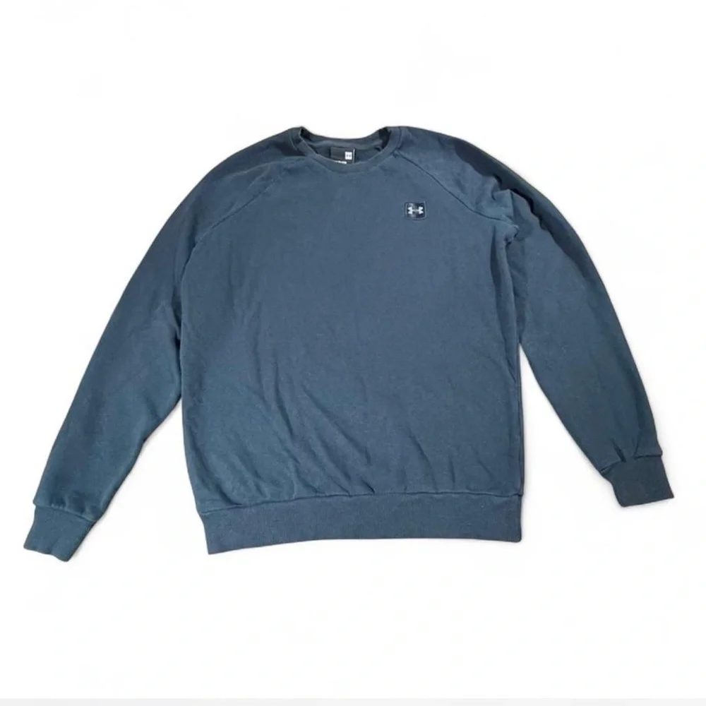 Under Armour Crewneck Sweatshirt Small Blue Athletic Pullover Logo